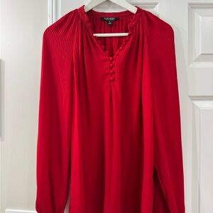Ralph Lauren Georgette Red Blouse